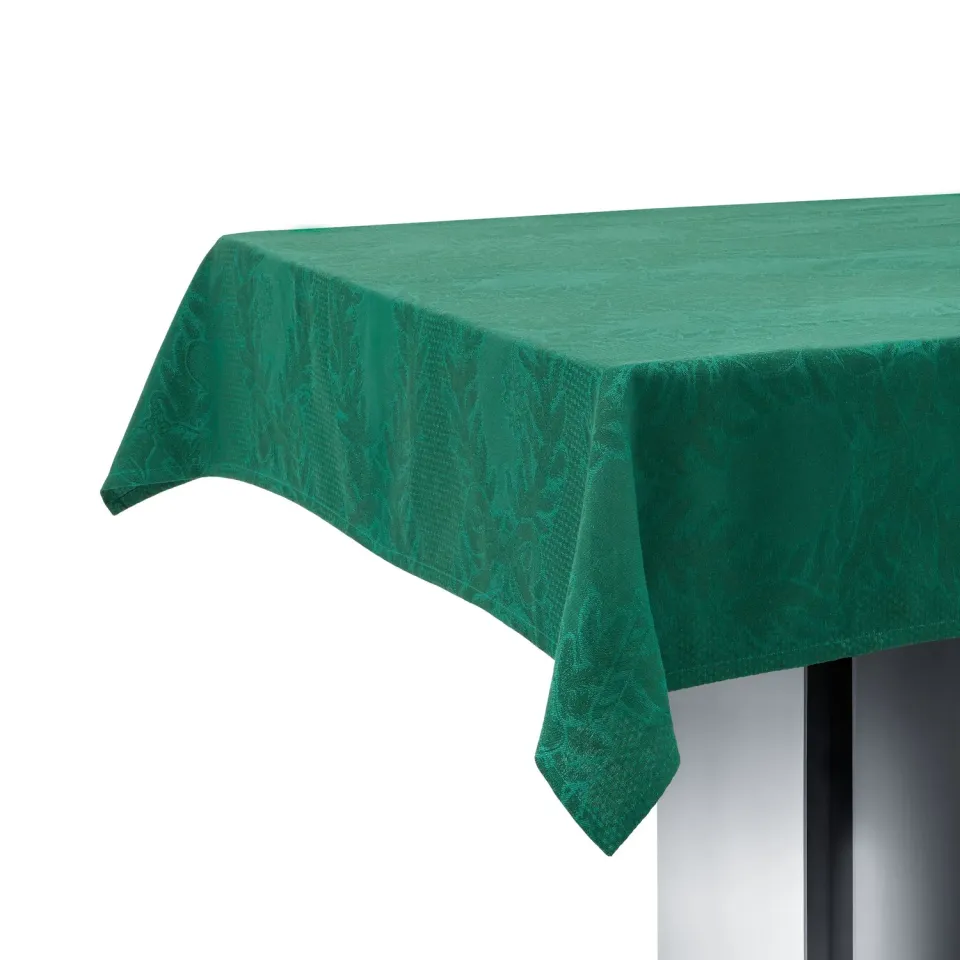 Kgl. Porcelæn Stjerne Riflet Jul dug grøn 320x145 cm