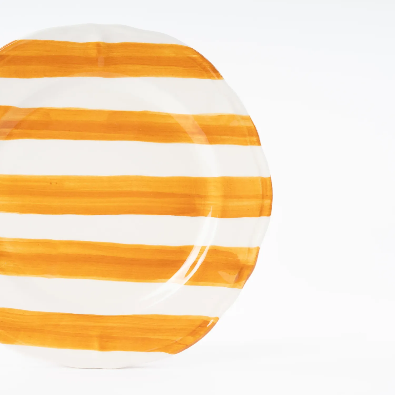 Les Ottomans ST04 tallerken keramik orange striber