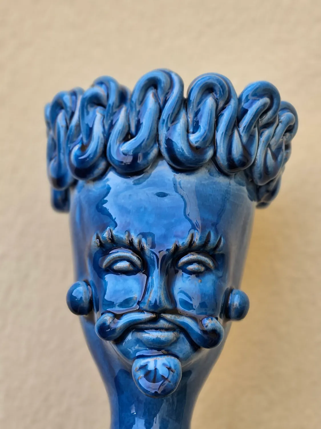 Les Ottomans Sicily Sculpture vase sæt af 2 håndmalet