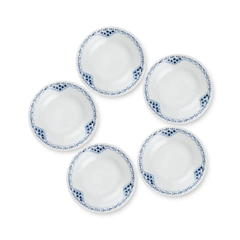 Kgl. Porcelæn Prinsesse tallerken 11 cm 5 stk asietter