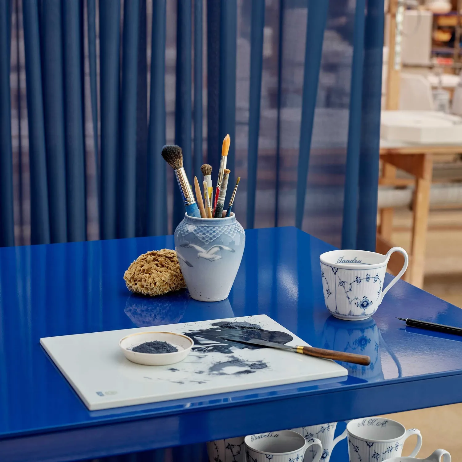 Royal Copenhagen Musselmalet Riflet kop Bespoke 33 cl personlig