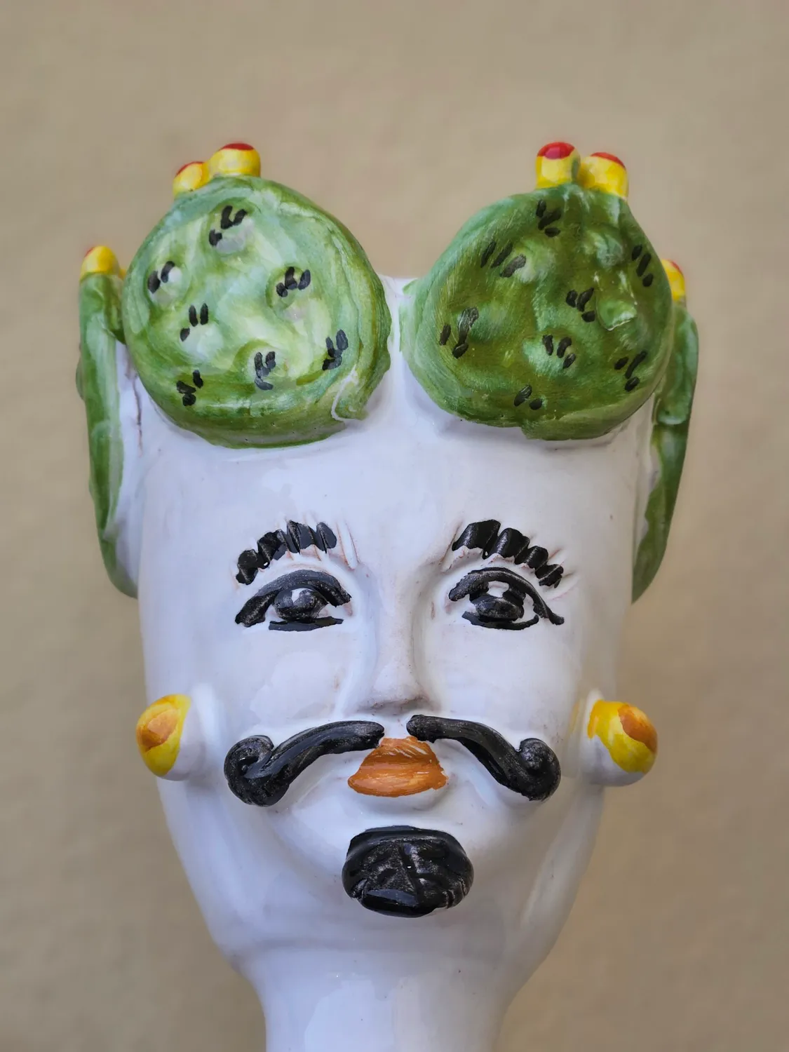 Les Ottomans Sicily Sculpture vase sæt 2 håndmalet