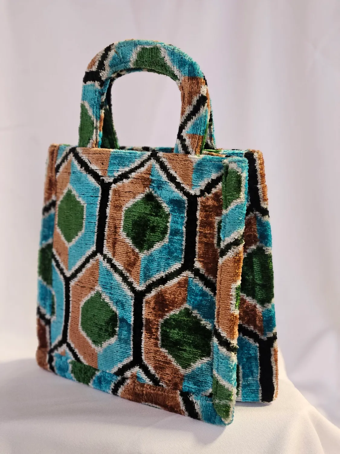 Les Ottomans Tote 14 shopper i silkefløjl lille