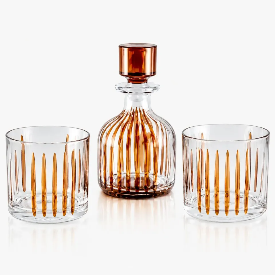 Les Ottomans Amber Gold karaffelsæt rav 2 dele