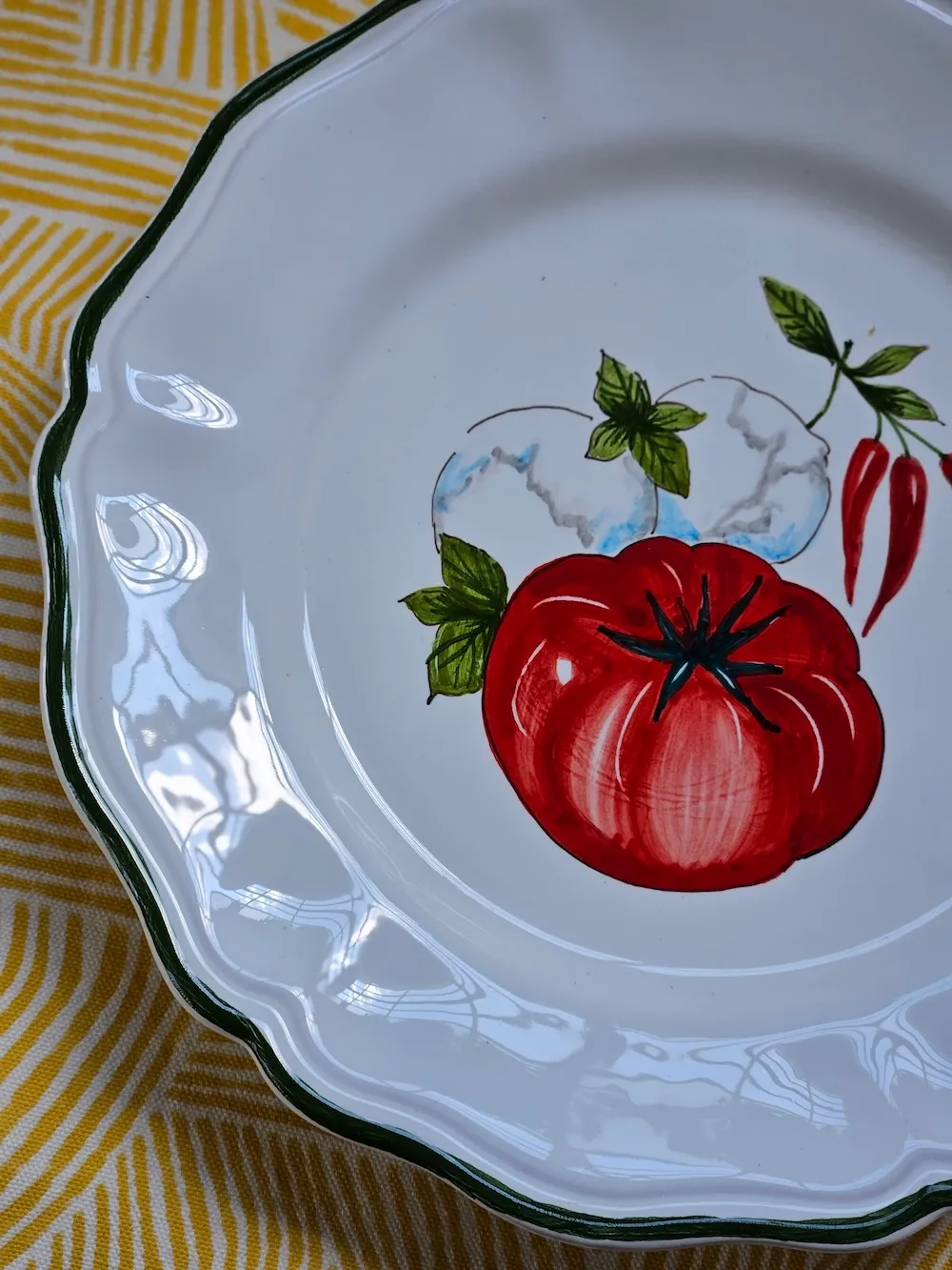 Les Ottomans Pomodoro middagstallerken keramik håndmalet