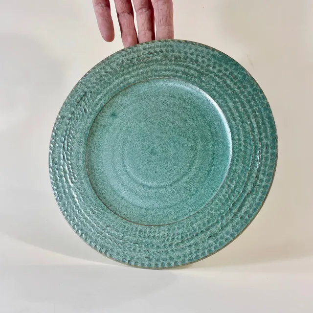 Marie Debié Ceramics Green tallerken 23 cm stentøj