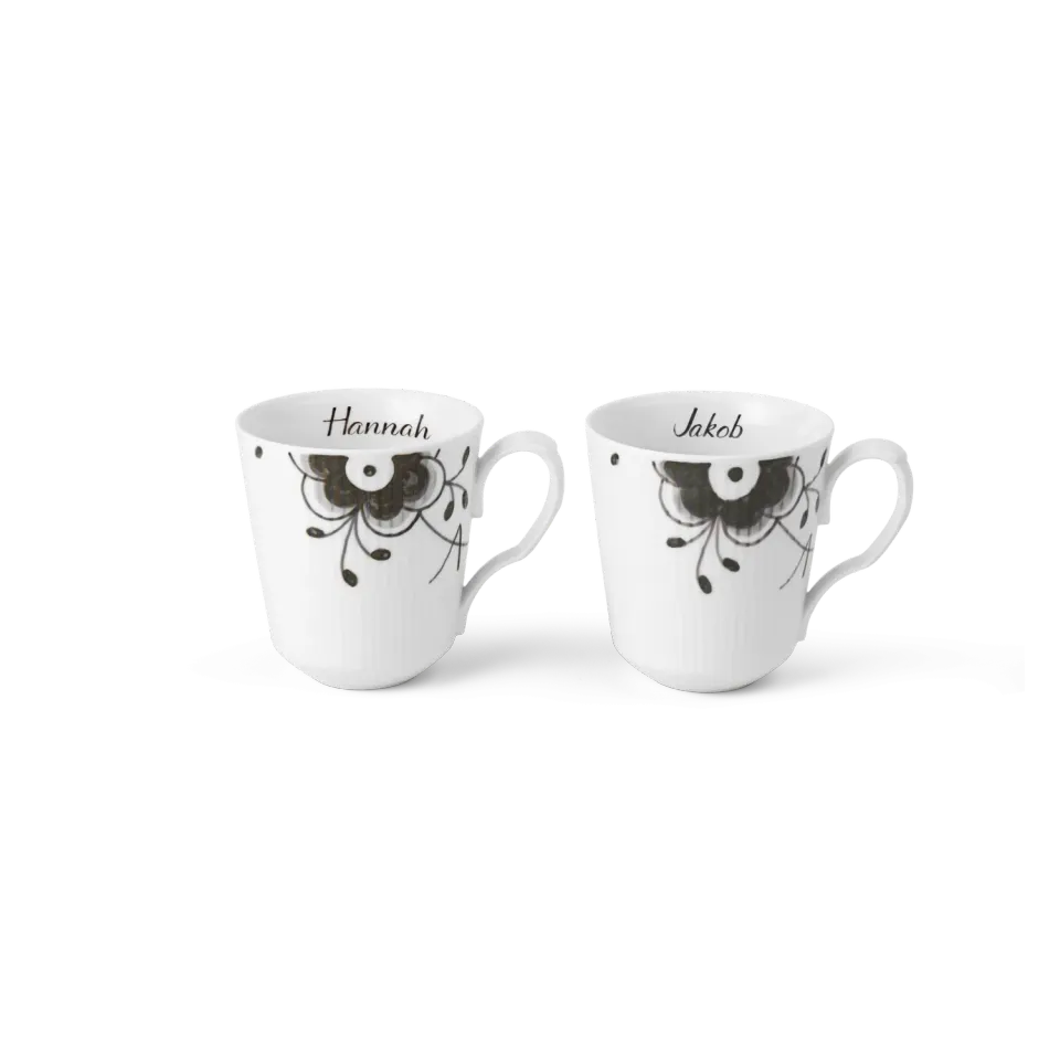 Kgl. Porcelæn Sort Mega Riflet kop 38 cl 2 stk. bespoke