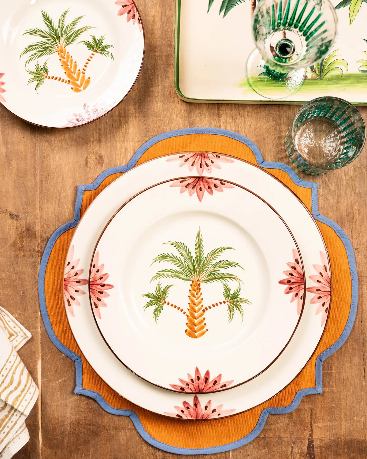 Les Ottomans The Dates Tree desserttallerken keramik rosa