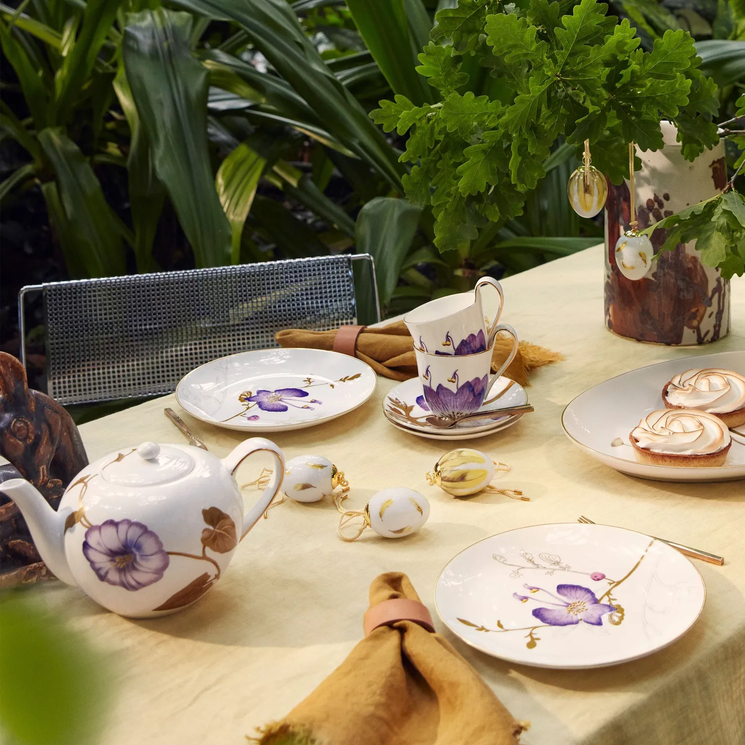 Royal Copenhagen Flora Snerle tekande 130 cl håndmalet