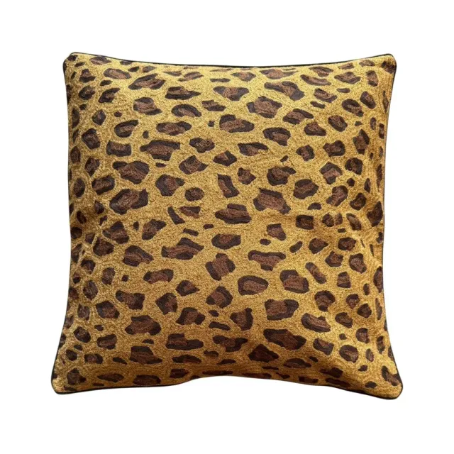 Les Ottomans EBC71 pudebetræk leopard velour broderet