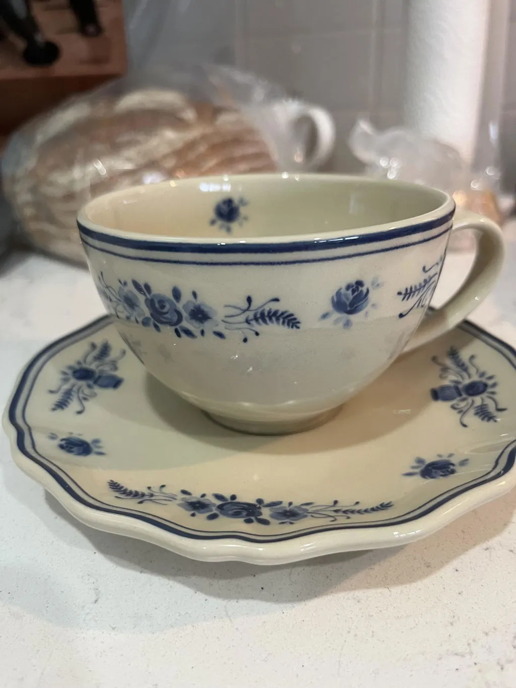 Costa Nova Vila tekop med underkop Beige-Blue